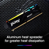 Kingston FURY Beast KF552C40BB2AK2-64 64GB (2x 32GB) DIMM System Memory, 5200MHz, DDR5, CL40, Black, RGB, Intel XMP