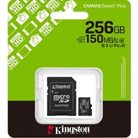 Kingston Canvas Select Plus 256GB Micro SD  Claad 10 UHS-I Flash Card, Lifetime Warranty