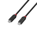 Lindy Black Line 37002 2m USB4 240W Cable, 24 pin USB-C (M) to 24 pin USB-C (M)