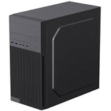 CiT Mentor Micro-ATX Office PC Case With USB Type C and 80mm Rear Black Fan Included