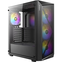Antec AX67 ARGB Mid-Tower Gaming PC Case, Full Mesh Front, Tempered Glass, 4 x 120mm ARGB Fans, ATX/Micro-ATX/ITX Compatible