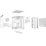 be quiet! Light Base 500 LX BGW86 White Mid-Tower Case, Tempered Glass, 4x ARGB Light Wings LX Fans, High Airflow ATX Case, USB-C 10 Gbps, 400 mm GPU Support, Vertical GPU Mount