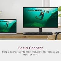 Dell SE2425HM 24 Inch Monitor, Full HD (1920x1080), 100Hz, IPS, 5ms, VESA (100x100mm), HDMI, VGA, 3 Year Warranty