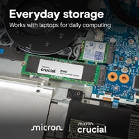 Crucial  (CT1000E100SSD8) E100 1TB PCIe Gen4 NVMe M.2 SSD, Sequential Write 4,500 MB/s, Sequential Read 5,000 MB/s
