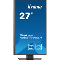 iiyama ProLite XUB2797QSN-B2 27" QHD IPS technology panel with USB-C dock and RJ45 (LAN), 1ms, USB Hubx4, HDMI, DisplayPort, Freesync, 100Hz, Speakers, Black, ACR, Internal PSU, VESA