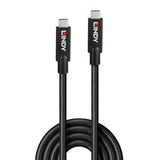LINDY 43308 5m Active USB 3.2 Gen 2 C/C Cable, Data transfer rates up to 10Gbps, Supports video resolutions up to UHD 8K 7680x4320@60Hz including 4K 4096x2160@120Hz, 2 year warranty