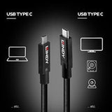 LINDY 43308 5m Active USB 3.2 Gen 2 C/C Cable, Data transfer rates up to 10Gbps, Supports video resolutions up to UHD 8K 7680x4320@60Hz including 4K 4096x2160@120Hz, 2 year warranty