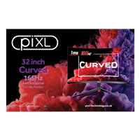 piXL CM32GF5 32 Inch 165Hz HDR Full HD Curved Gaming Monitor with AMD FreeSync & Nvidia G-Sync, 1920 x 1080 Resolution, 1ms Response Time, DisplayPort, HDMI & VESA Mount