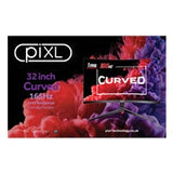 piXL CM32GF5 32 Inch 165Hz HDR Full HD Curved Gaming Monitor with AMD FreeSync & Nvidia G-Sync, 1920 x 1080 Resolution, 1ms Response Time, DisplayPort, HDMI & VESA Mount