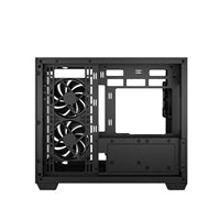 DeepCool CG330 3F ARGB Dual-Chamber Micro-ATX Tower Case, Tempered Glass Panels, 3 x 120mm ARGB Fans, USB 3.0, ITX/Micro-ATX, Black