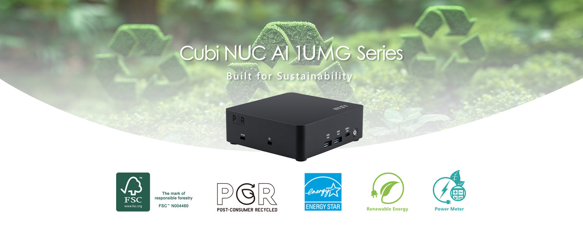 MSI Cubi NUC AI 1UMG Intel Core Ultra 5 125H ( 14th Gen - Core Ultra Series 1 ) , Barebone, NUC, SFF, Mini Computer, HTPC, (NO RAM, NO Storage, NO OS), Intel Graphics/DDR5/Dual ThunderBolt 4/Dual HDMI/Dual LAN/WiFi 6E/BT 5.3/VESA - NUC AI 1UMG I5 125H BB