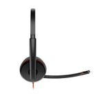 HP Poly Blackwire 3225 Stereo USB-C Headset +3.5mm Plug +USB-C/A Adapter
