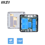 MSI Cubi NUC AI 1UMG Intel Core Ultra 7 155H (14th Gen - Core Ultra Series 1), Barebone, NUC, SFF, Mini Computer, HTPC, (NO RAM, NO Storage, NO OS), Intel Graphics/DDR5/Dual ThunderBolt 4/Dual HDMI/Dual LAN/WiFi 6E/BT 5.3/VESA - NUC AI 1UMG i7 155H BB