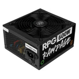 GAMEMAX RPG Rampage 600W PSU, 140mm Ultra Silent Fan, 80 PLUS Bronze, Non Modular, Flat Black Cables, Japanese TK Main Capacitor Fitted