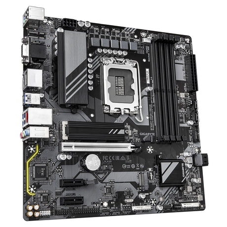 Gigabyte B760M DS3H GEN5 Intel Socket 1700 Motherboard, Micro ATX, 4x DDR5 Slots, 2x M.2 Sockets, 2.5GbE LAN, 1x D-Sub / 1x DisplayPort / 1x HDMI Port