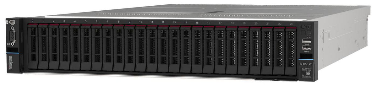 Lenovo Intel Xeon Gold 5515+ 8C 165W 3.2G, 1x64GB 2Rx4 RAM, 8x 2.5" SAS Open bay, 1x1100W Titanium, 9350-8i