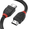 LINDY 36470 Black Line HDMI Cable, HDMI 2.0 (M) to HDMI 2.0 (M), 0.5m