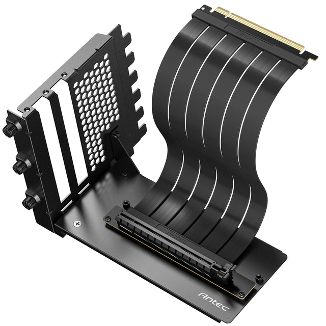 Antec RTX50 PCIe 5.0 Riser Cable with 90 degree Bracket Mount, Black,  Designed To Allow Vertical Mounting Of A Graphics Card