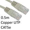 RJ45 (M) to RJ45 (M) CAT5e 0.5m Grey OEM Moulded Boot Copper UTP Network Cable