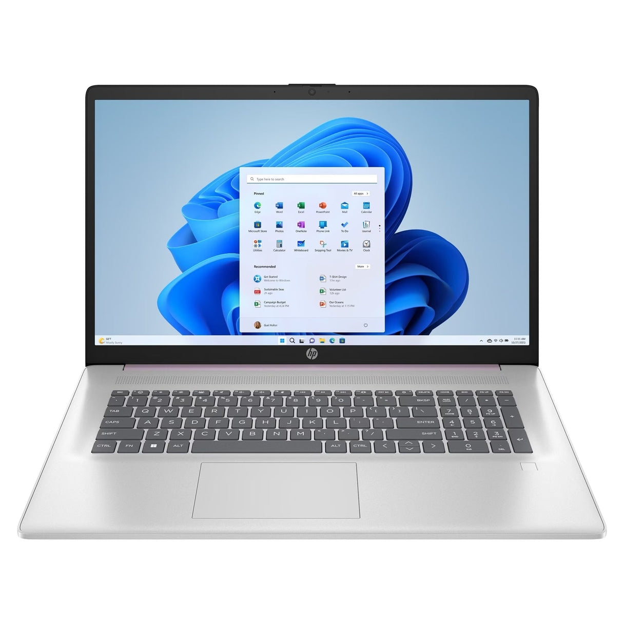 HP 17-cp2009na Laptop, 17.3 Inch Full HD Screen, AMD Ryzen 3-7320U Processor, 8GB RAM, 512GB SSD, Radeon Graphics, Windows 11 Home