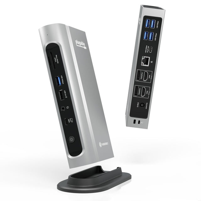 Plugable TBT4-UDZ ThunderBolt 4 Quad Monitor 100W USB-C PD 2.5GbE Docking Station