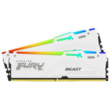 Kingston FURY Beast KF556C36BWEAK2-32 32GB (2x 16GB) DIMM System Memory, 5600MHz, DDR5, CL36, White, RGB, Intel XMP, AMD EXPO
