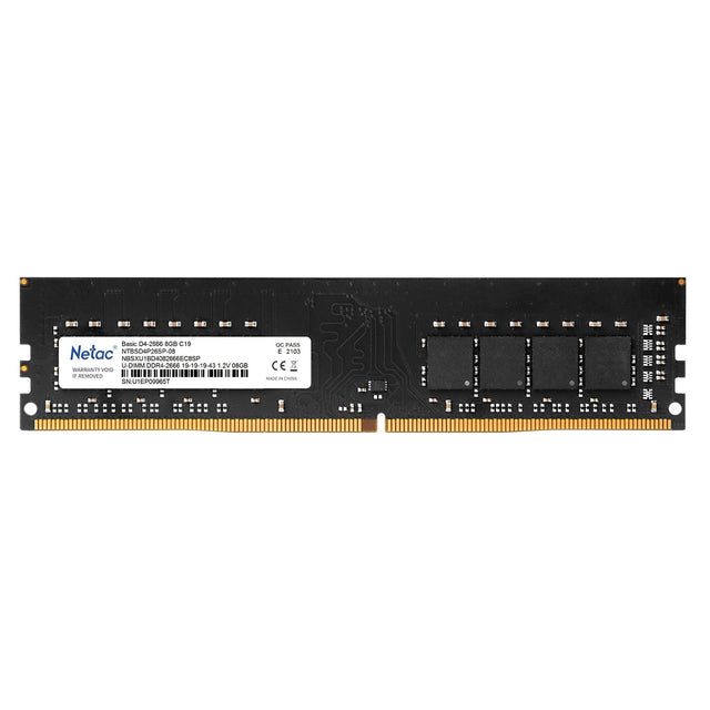 Netac Basic NTBSD4P26SP-08 8GB (1x 8GB) DIMM System Memory, 2666MHz, DDR4, CL19