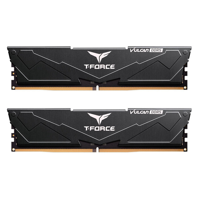 Team T-Force Vulcan FLBD516G6000HC38ADC01 System Memory, 16GB (2 x 8GB) DDR5, 6000MHz, CL38, Black